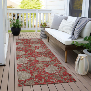 Piper Looms Chantille Floral ACN677 Red Area Rug