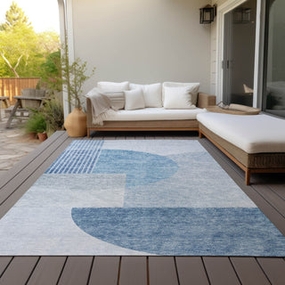 Piper Looms Chantille Modern ACN678 Blue Area Rug