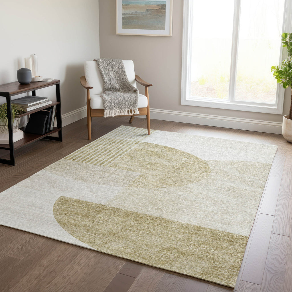 Piper Looms Chantille Modern ACN678 Brown Area Rug Lifestyle Image Feature
