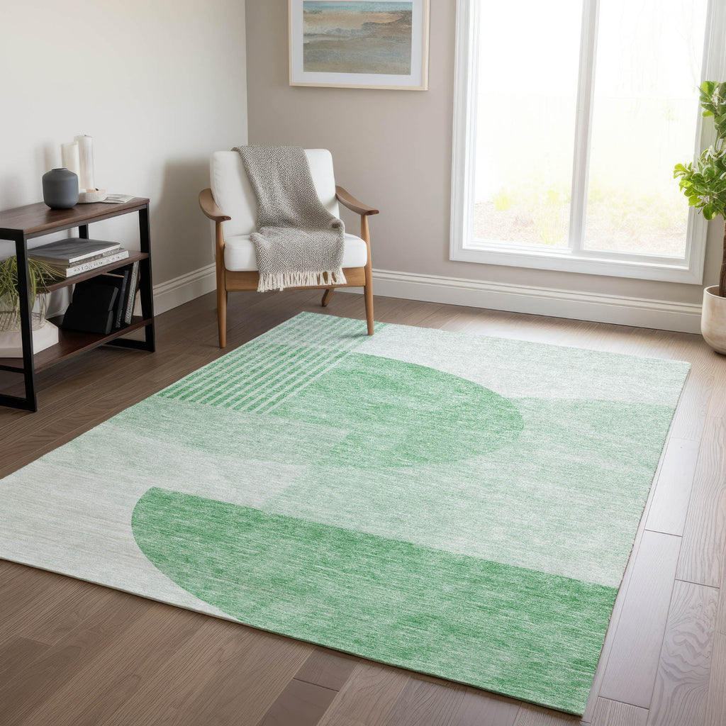 Piper Looms Chantille Modern ACN678 Green Area Rug Lifestyle Image Feature