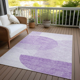 Piper Looms Chantille Modern ACN678 Purple Area Rug