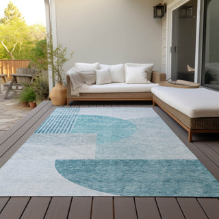 Piper Looms Chantille Modern ACN678 Teal Area Rug