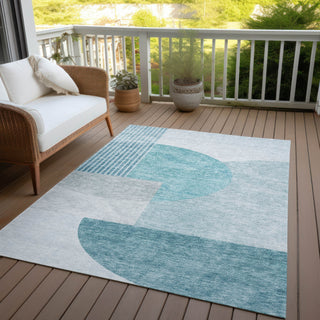 Piper Looms Chantille Modern ACN678 Teal Area Rug