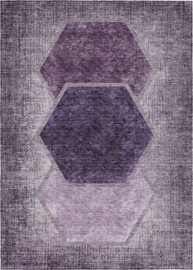 Piper Looms Chantille Geometric ACN679 Eggplant Area Rug