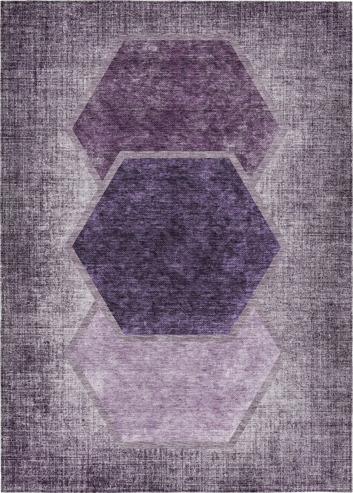 Piper Looms Chantille Geometric ACN679 Eggplant Area Rug
