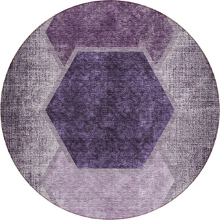 Piper Looms Chantille Geometric ACN679 Eggplant Area Rug