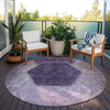 Piper Looms Chantille Geometric ACN679 Eggplant Area Rug