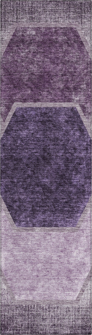 Piper Looms Chantille Geometric ACN679 Eggplant Area Rug