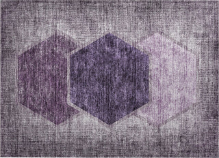 Piper Looms Chantille Geometric ACN679 Eggplant Area Rug