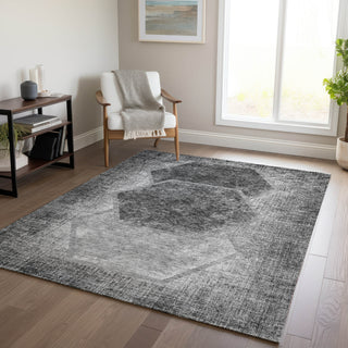 Piper Looms Chantille Geometric ACN679 Gray Area Rug Lifestyle Image Feature