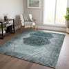 Piper Looms Chantille Geometric ACN679 Teal Area Rug Lifestyle Image Feature