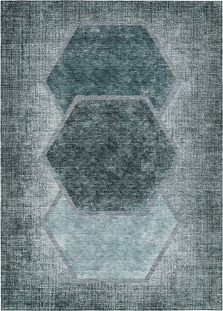 Piper Looms Chantille Geometric ACN679 Teal Area Rug