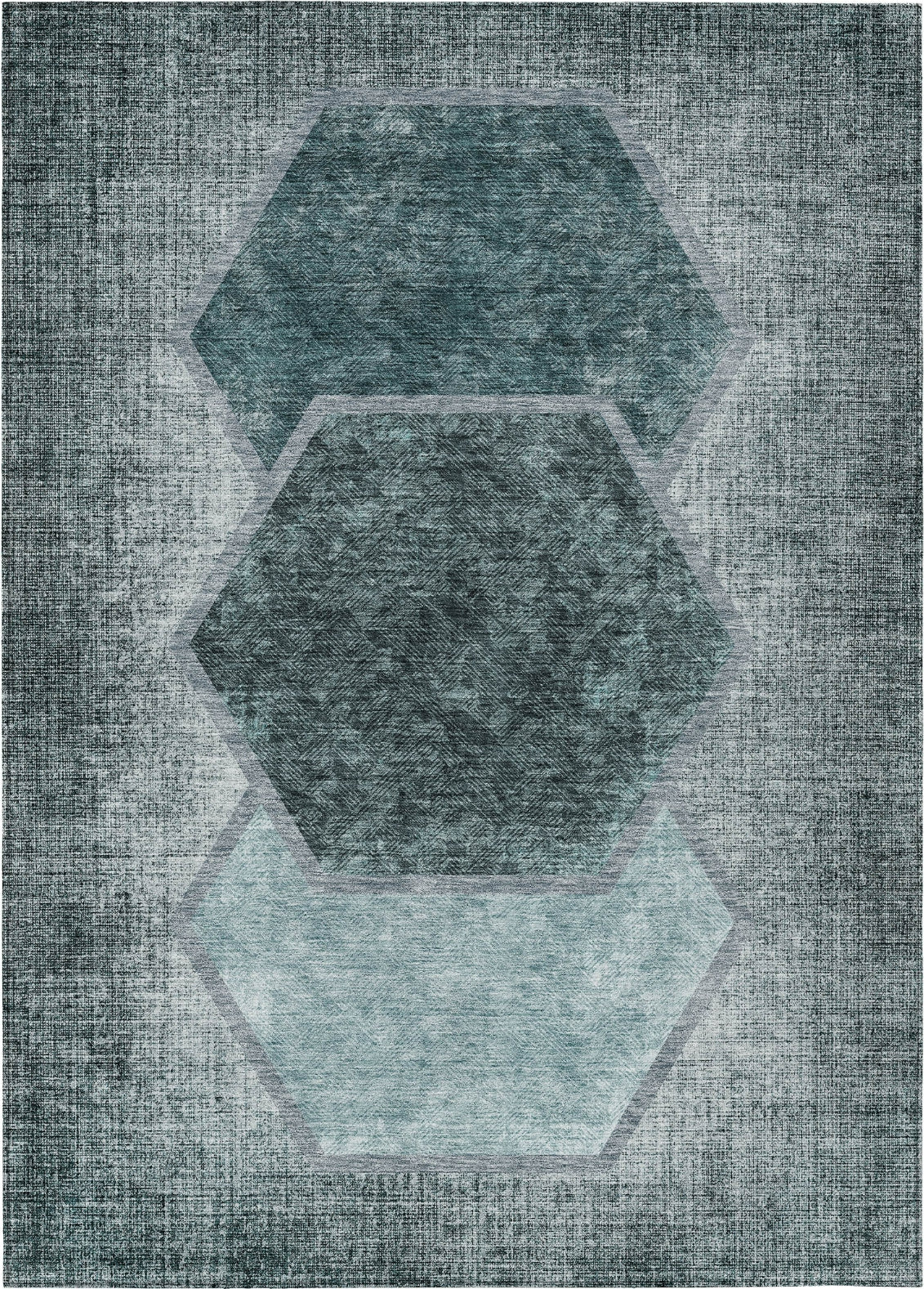 Piper Looms Chantille Geometric ACN679 Teal Area Rug