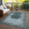 Piper Looms Chantille Geometric ACN679 Teal Area Rug