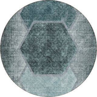 Piper Looms Chantille Geometric ACN679 Teal Area Rug