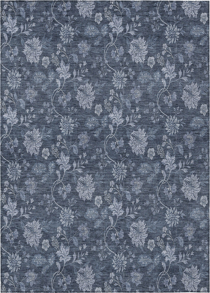 Piper Looms Chantille Floral ACN680 Blue Area Rug