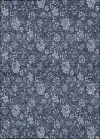 Piper Looms Chantille Floral ACN680 Blue Area Rug