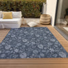Piper Looms Chantille Floral ACN680 Blue Area Rug