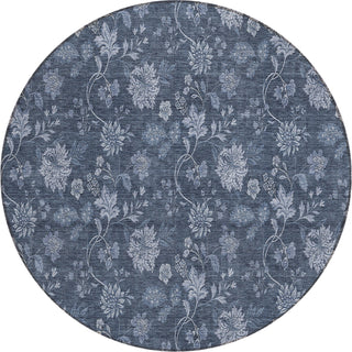 Piper Looms Chantille Floral ACN680 Blue Area Rug