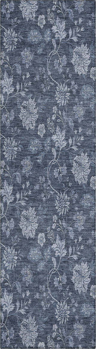 Piper Looms Chantille Floral ACN680 Blue Area Rug