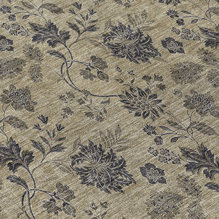 Piper Looms Chantille Floral ACN680 Brown Area Rug