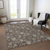 Piper Looms Chantille Floral ACN680 Chocolate Area Rug Lifestyle Image Feature