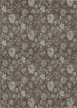 Piper Looms Chantille Floral ACN680 Chocolate Area Rug