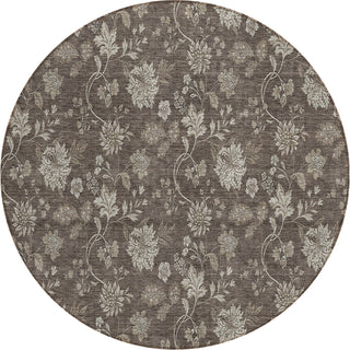 Piper Looms Chantille Floral ACN680 Chocolate Area Rug