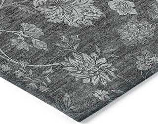 Piper Looms Chantille Floral ACN680 Gray Area Rug