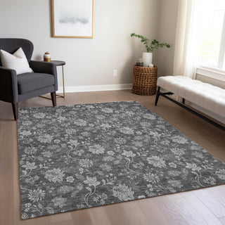 Piper Looms Chantille Floral ACN680 Gray Area Rug