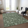 Piper Looms Chantille Floral ACN680 Olive Area Rug Lifestyle Image Feature