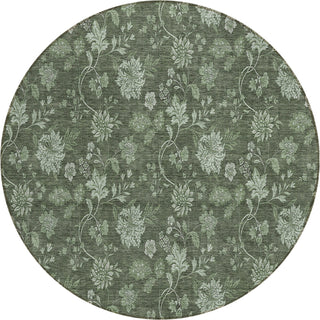 Piper Looms Chantille Floral ACN680 Olive Area Rug