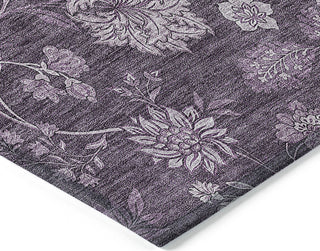 Piper Looms Chantille Floral ACN680 Plum Area Rug