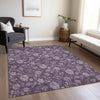 Piper Looms Chantille Floral ACN680 Plum Area Rug