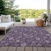 Piper Looms Chantille Floral ACN680 Plum Area Rug