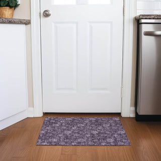 Piper Looms Chantille Floral ACN680 Plum Area Rug