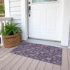 Piper Looms Chantille Floral ACN680 Plum Area Rug