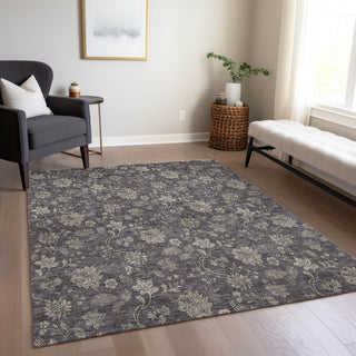 Piper Looms Chantille Floral ACN680 Taupe Area Rug