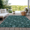 Piper Looms Chantille Floral ACN680 Teal Area Rug