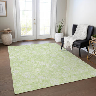 Piper Looms Chantille Floral ACN681 Aloe Area Rug Lifestyle Image Feature