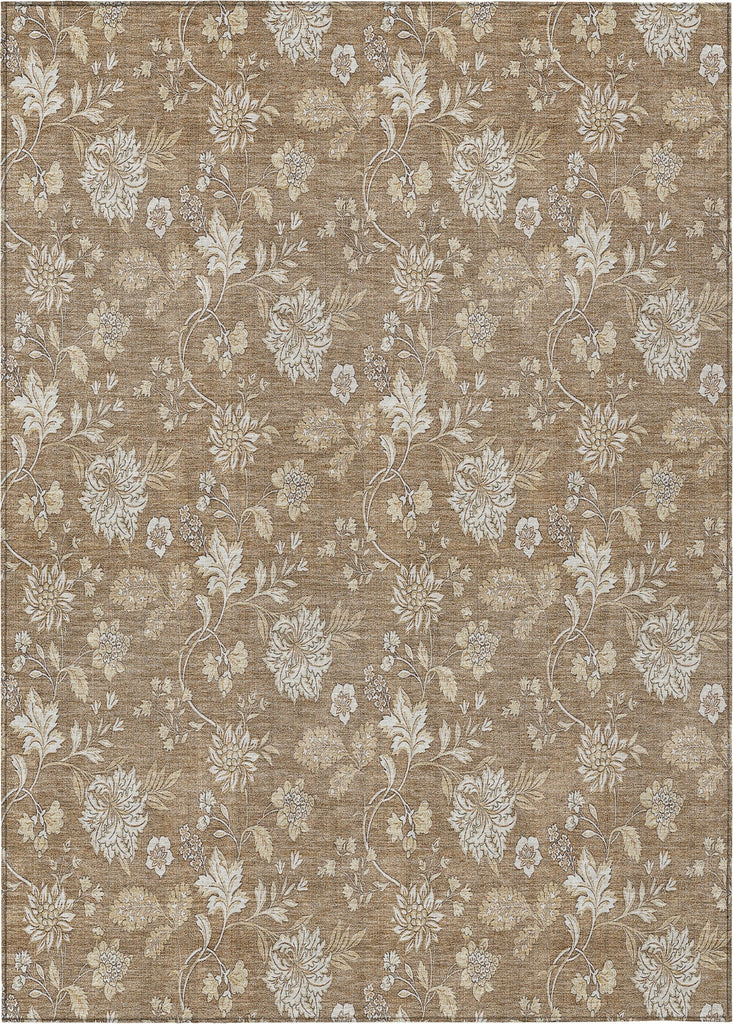 Piper Looms Chantille Floral ACN681 Copper Area Rug