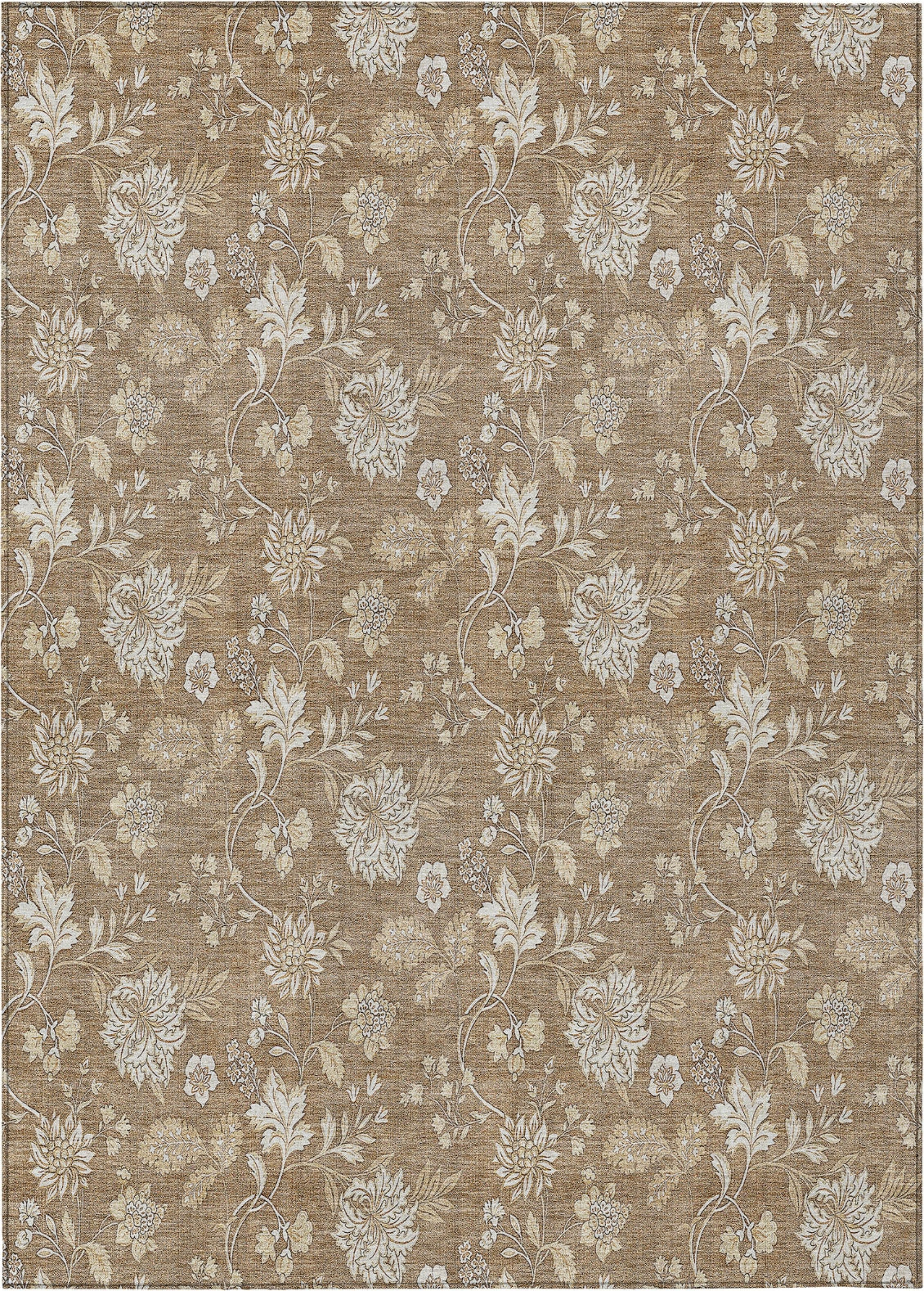 Piper Looms Chantille Floral ACN681 Copper Area Rug