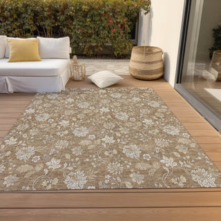 Piper Looms Chantille Floral ACN681 Copper Area Rug