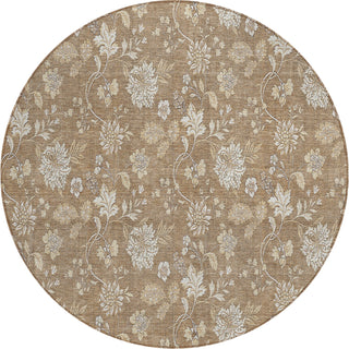 Piper Looms Chantille Floral ACN681 Copper Area Rug