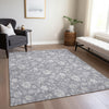 Piper Looms Chantille Floral ACN681 Gray Area Rug