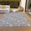 Piper Looms Chantille Floral ACN681 Gray Area Rug