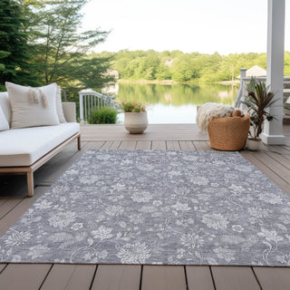 Piper Looms Chantille Floral ACN681 Gray Area Rug