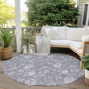 Piper Looms Chantille Floral ACN681 Gray Area Rug