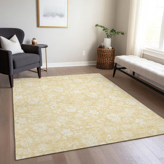 Piper Looms Chantille Floral ACN681 Honey Area Rug