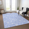 Piper Looms Chantille Floral ACN681 Sky Area Rug Lifestyle Image Feature